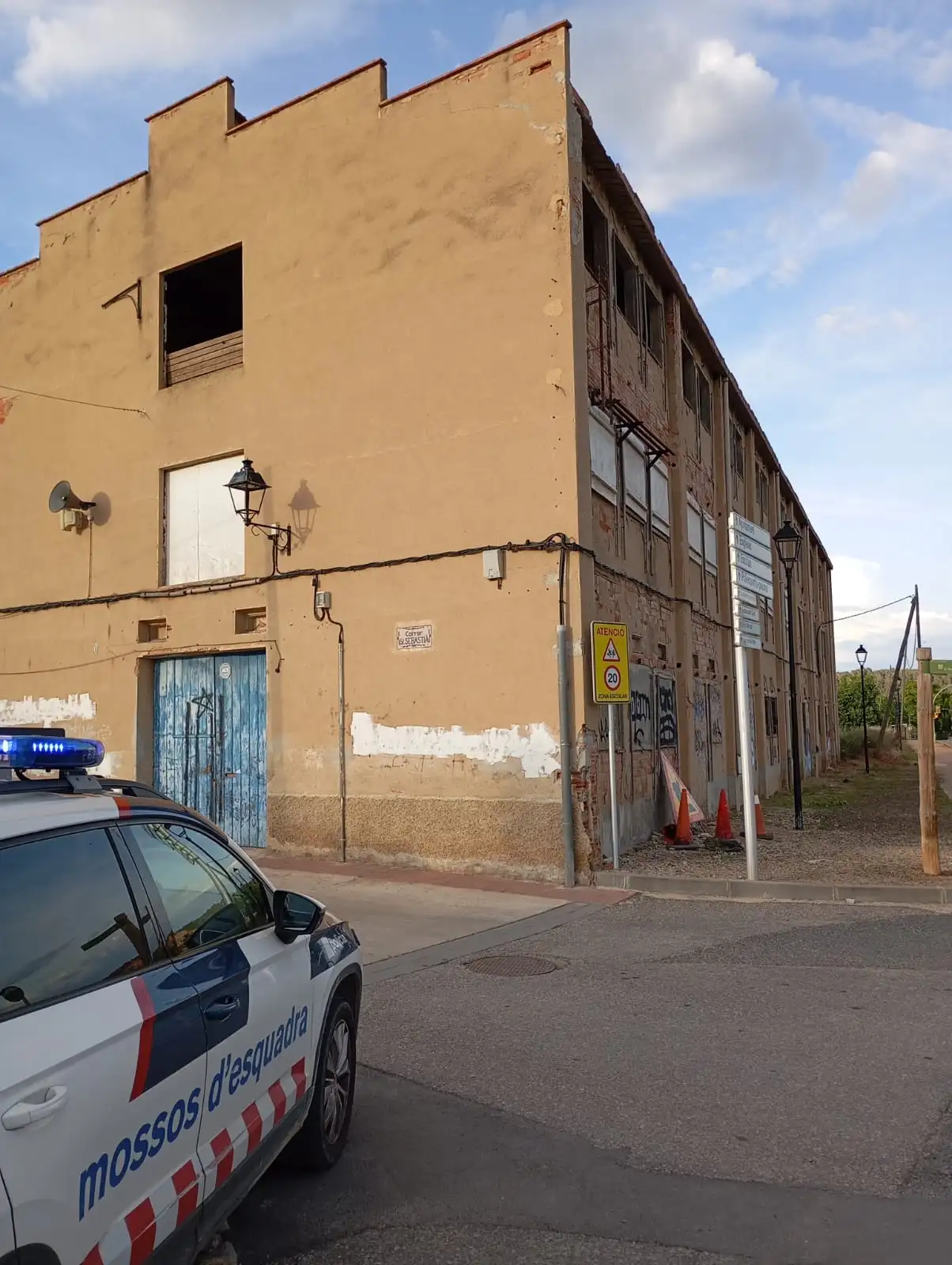 Nave donde se encuentra la plantación de marihuana Tarragona