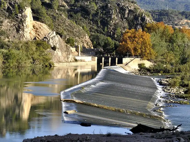 El Azud de Xerta, en el río Ebro