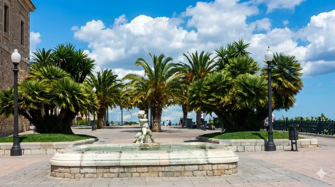 Paseo de las Palmeras en Tarragona en primavera