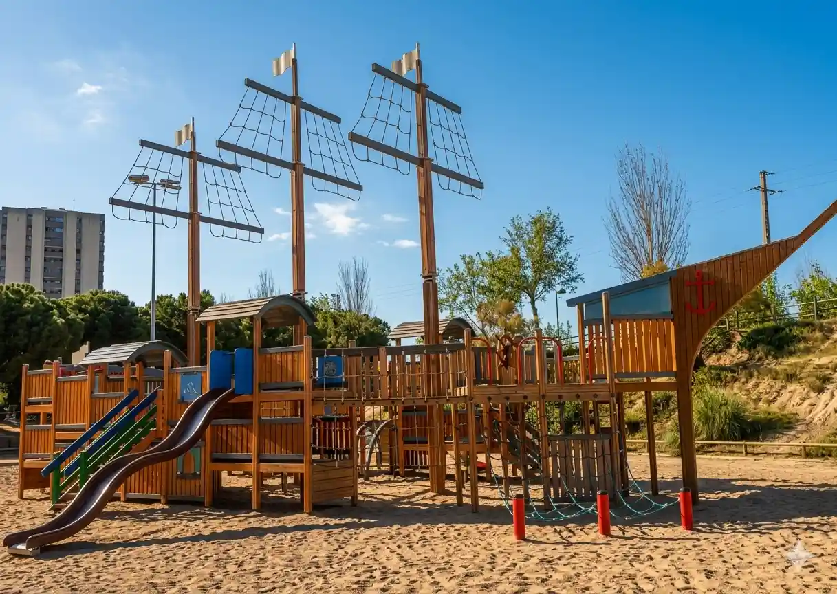 Parque del Francolí con vegetación en primavera en Tarragona