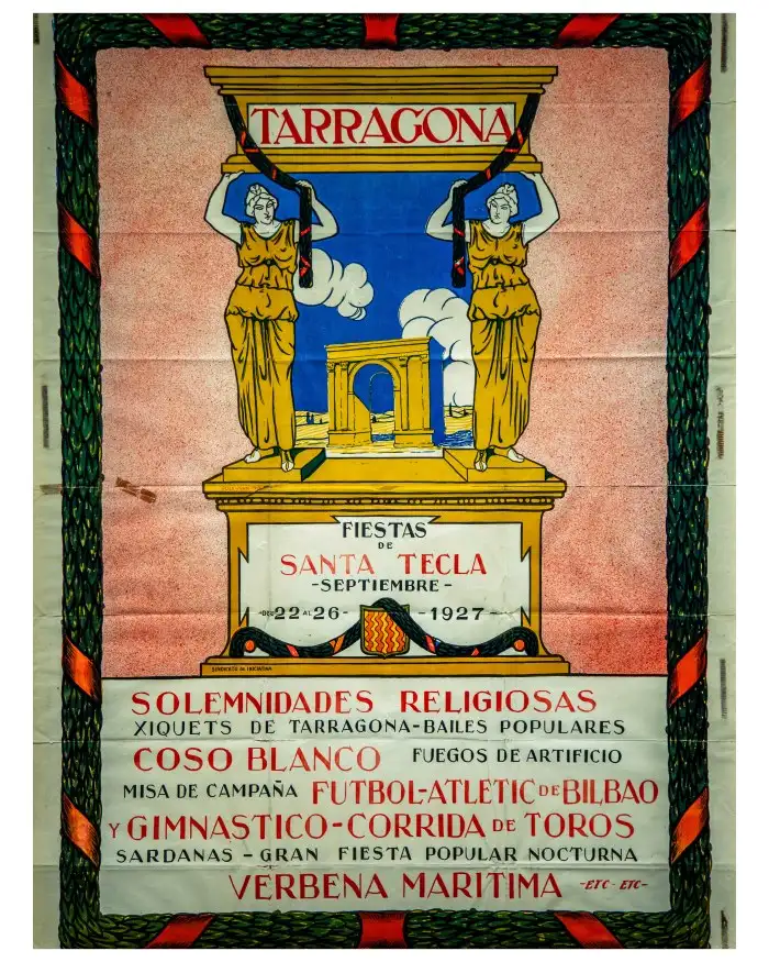 Cartel de las fiestas de Santa Tecla de 1927 diseñado por Joan Gols